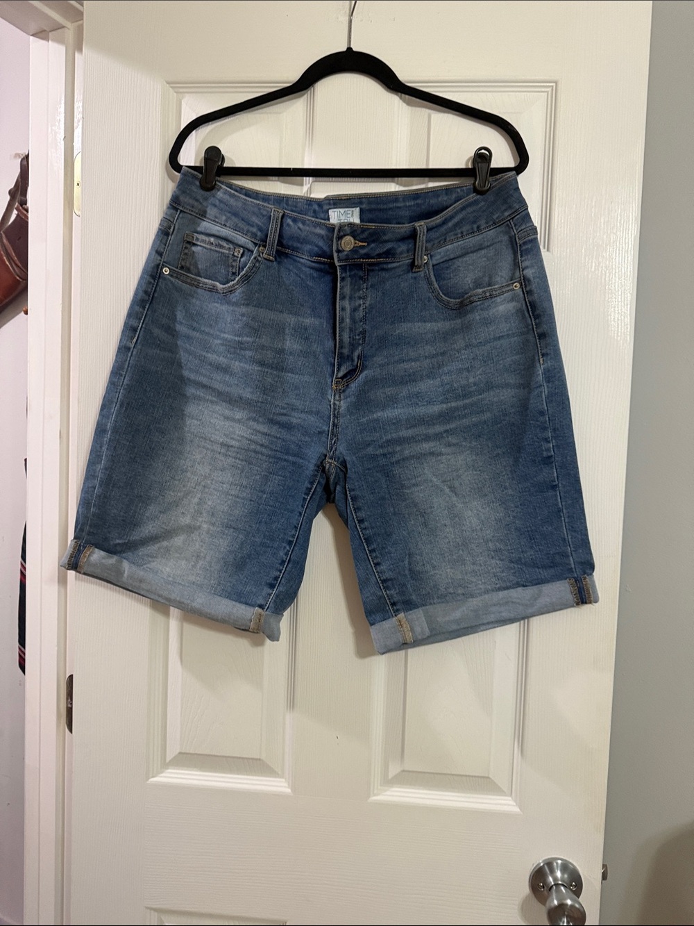 Time and Tru Medium Blue Denim Bermuda Shorts